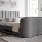 Berkley Upholstered Hugo Platinum Ottoman TV Bed - Bed Frame Only