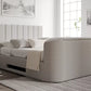Berkley Upholstered Linea Fog Ottoman TV Bed - Bed Frame Only