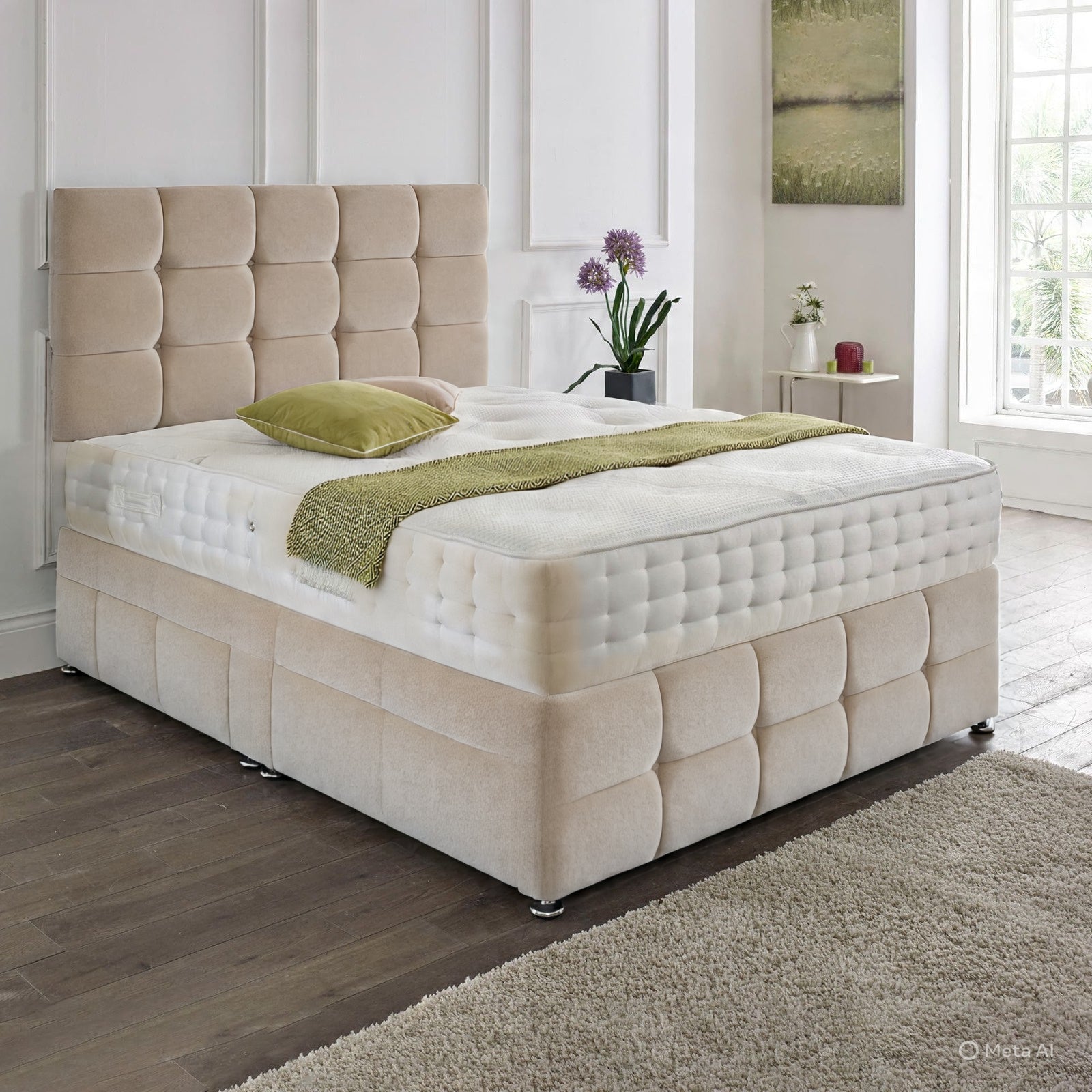 Rio Matching Headboard & Footboard Divan Set - Choice of Mattress & Optional Storage