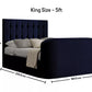Dorchester Upholstered Hugo Royal Ottoman TV Bed - Bed Frame Only