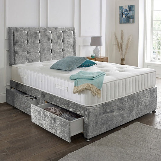 Dallas Headboard Divan Set – Choice of Mattress & Optional Storage