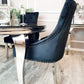 Louis 1.3m Round Dinning Table Set With Black Chairs