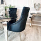 Louis 1.3m Round Dinning Table Set With Black Chairs