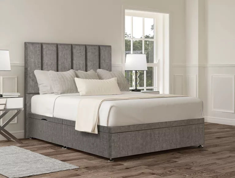 Empire Upholstered Headboard and Ottoman Base