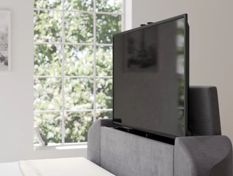 Berkley Upholstered Hugo Platinum Ottoman TV Bed - Bed Frame Only