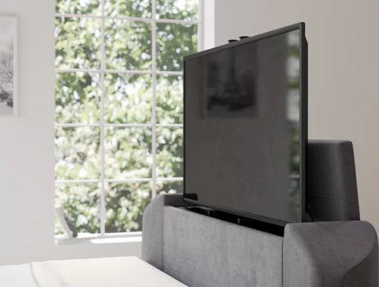 Berkley Upholstered Hugo Platinum Ottoman TV Bed - Bed Frame Only