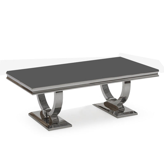 Grey glass COFFEE table