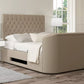 Claridge Upholstered Arran Natural Ottoman TV Bed - Bed Frame Only