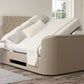 Claridge Upholstered Arran Natural Ottoman TV Bed - Bed Frame Only