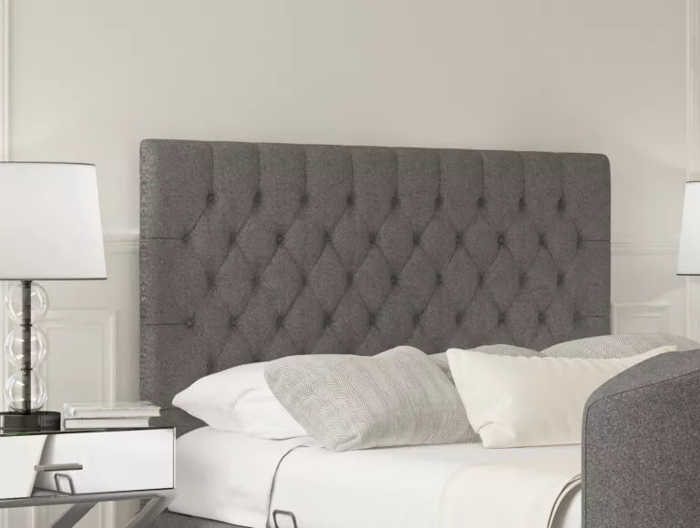 Claridge Upholstered Arran Pebble Ottoman TV Bed - Bed Frame Only