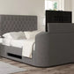 Claridge Upholstered Arran Pebble Ottoman TV Bed - Bed Frame Only
