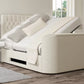 Claridge Upholstered Boucle Ivory Ottoman TV Bed - Bed Frame Only