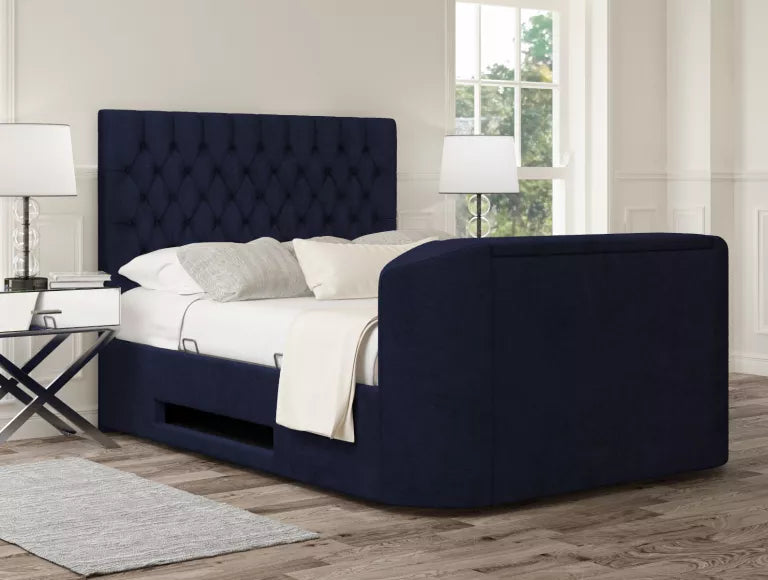 Claridge Upholstered Hugo Royal Ottoman TV Bed - Bed Frame Only