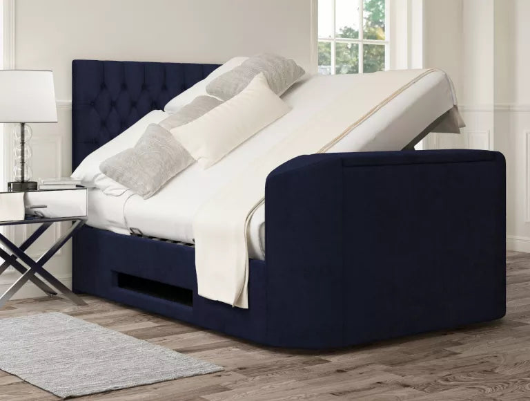 Claridge Upholstered Hugo Royal Ottoman TV Bed - Bed Frame Only