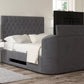 Claridge Upholstered Hugo Platinum Ottoman TV Bed - Bed Frame Only
