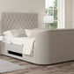 Claridge Upholstered Linea Fog Ottoman TV Bed - Bed Frame Only