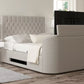 Claridge Upholstered Linea Fog Ottoman TV Bed - Bed Frame Only