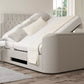 Claridge Upholstered Linea Fog Ottoman TV Bed - Bed Frame Only