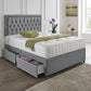 Lisbon Headboard Divan Set - Choice of Mattress & Optional Storage