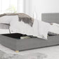 Levisham Ottoman Eire Linen Grey Bed Frame Only