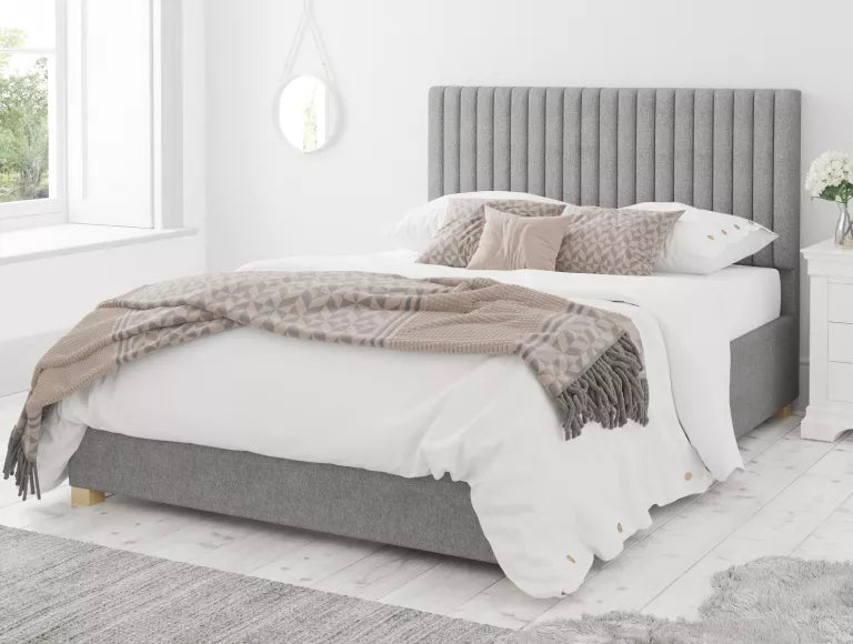 Levisham Ottoman Eire Linen Grey Bed Frame Only