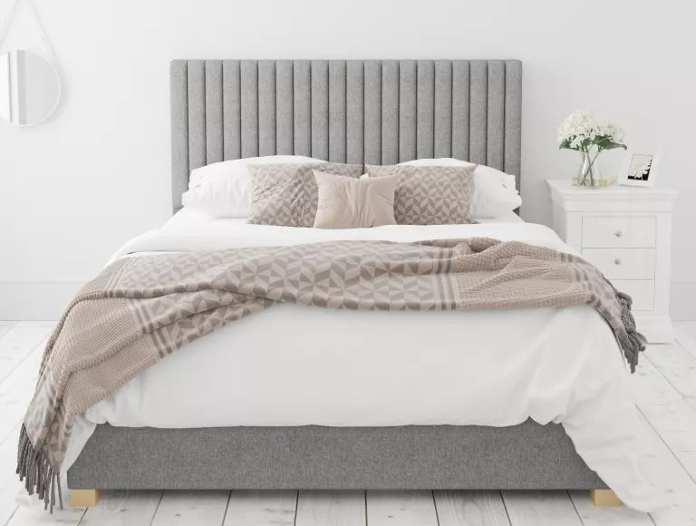 Levisham Ottoman Eire Linen Grey Bed Frame Only