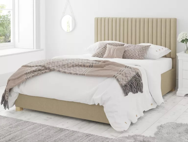 Levisham Ottoman Eire Linen Natural Bed Frame Only