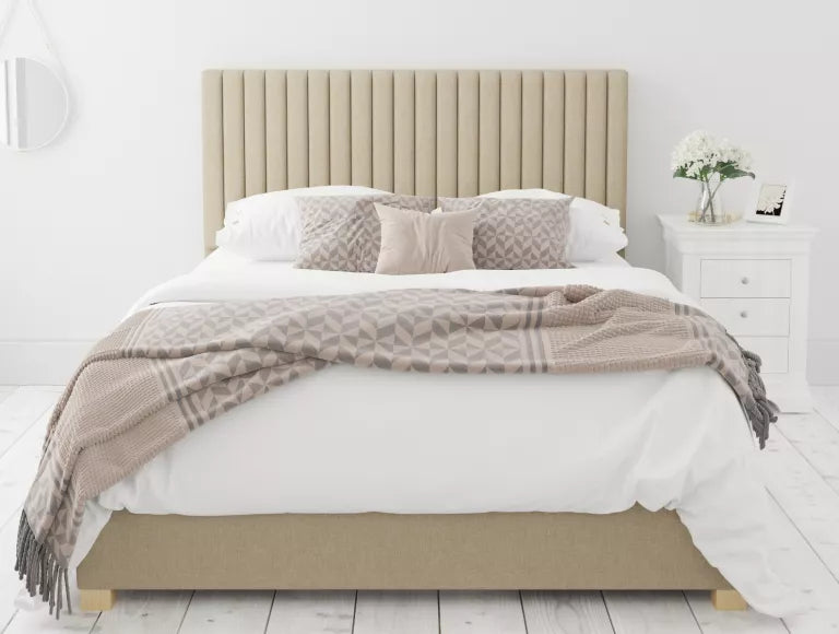 Levisham Ottoman Eire Linen Natural Bed Frame Only