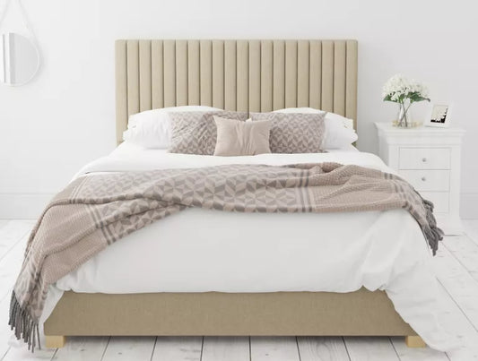 Levisham Ottoman Eire Linen Natural Bed Frame Only