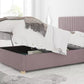 Levisham Ottoman Plush Velvet Blush Bed Frame Only