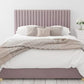 Levisham Ottoman Plush Velvet Blush Bed Frame Only