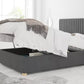 Levisham Ottoman Plush Velvet Steel Bed Frame Only