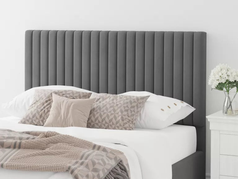 Levisham Ottoman Plush Velvet Steel Bed Frame Only