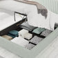 Levisham Ottoman Pastel Cotton Eau De Nil Bed Frame Only