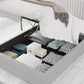 Levisham Ottoman Pastel Cotton Storm Bed Frame Only From