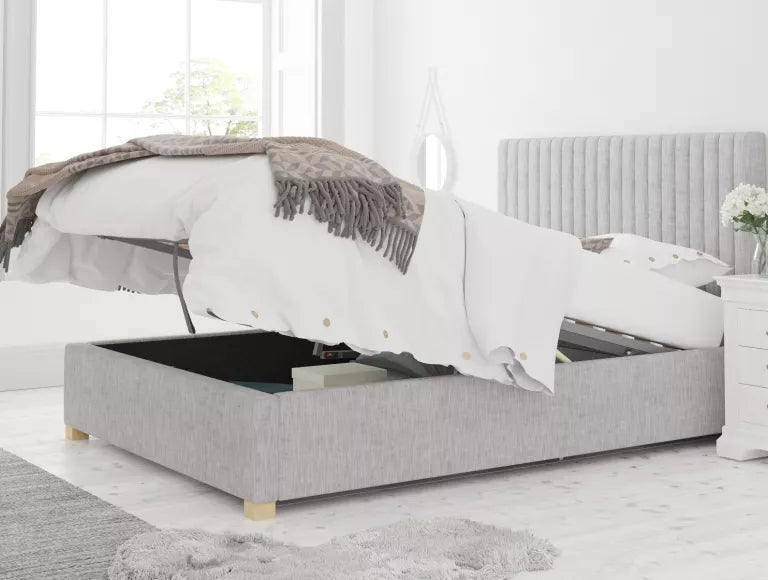 Levisham Ottoman Pastel Cotton Storm Bed Frame Only From
