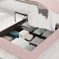 Levisham Ottoman Pastel Cotton Tea Rose Bed Frame Only