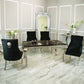 Arial 1.8m Dining Table Set With Black Chairs