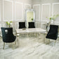 Arial 1.8m Dining Table Set With Black Chairs