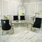 Arial 1.8m Dining Table Set With Black Chairs