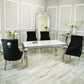 Arial 1.8m Dining Table Set With Black Chairs
