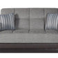 Luna Sleeper Sofa Bed – 87" Wide with Wooden Arms | Mid-Century Modern Convertible Sofa
