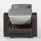 Luna Sleeper Sofa Bed – 87" Wide with Wooden Arms | Mid-Century Modern Convertible Sofa
