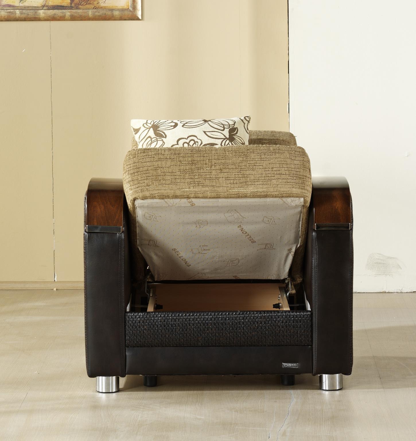 Luna Sleeper Sofa Bed – 87" Wide with Wooden Arms | Mid-Century Modern Convertible Sofa