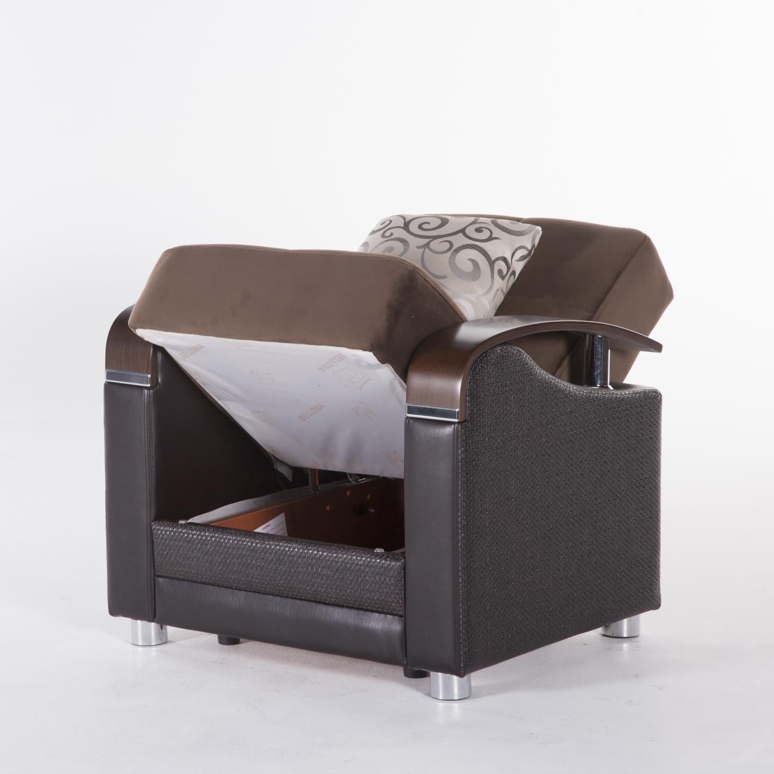 Luna Sleeper Sofa Bed – 87" Wide with Wooden Arms | Mid-Century Modern Convertible Sofa