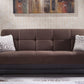Luna Sleeper Sofa Bed – 87" Wide with Wooden Arms | Mid-Century Modern Convertible Sofa