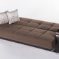 Luna Sleeper Sofa Bed – 87" Wide with Wooden Arms | Mid-Century Modern Convertible Sofa