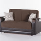 Luna Sleeper Sofa Bed – 87" Wide with Wooden Arms | Mid-Century Modern Convertible Sofa