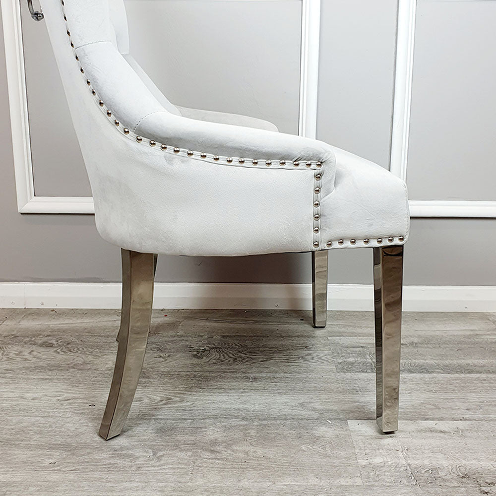 Megan dining chair - Plain back / Lion knocker