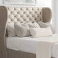 Miami Winged Upholstered Headboard and Ottoman Base